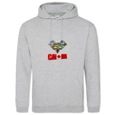 Hoodie with Print Canada - 2XL grey
