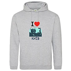 Худи с принтом Киев 2 - 2XL серый