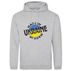 Худи с принтом Сделано В Украине - 2XL серый