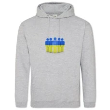 Hoodie with Print Ukrainians - 2XL grey