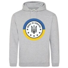 Худи с принтом Сделано В Украине 5 - 2XL серый
