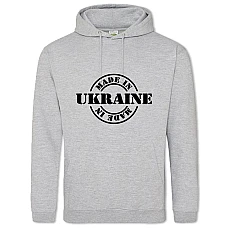 Худи с принтом Сделано В Украине 8 - 2XL серый