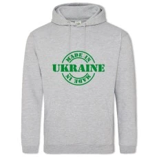Худи с принтом Сделано В Украине 9 - 2XL серый