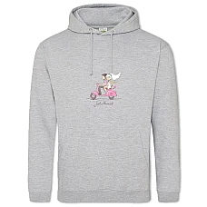 Hoodie with Print Bride And Groom On Motorcycles - 2XL grey
