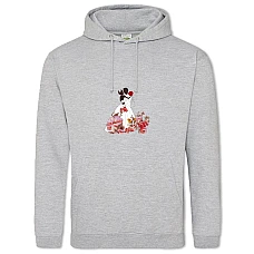 Hoodie with Print The Bride And Groom In Roses - 2XL grey