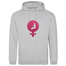 Худі з принтом 8 Березня Принт - 2XL сірий