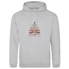 Худи с принтом С Новым Годом Пожелание - 2XL серый