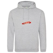 Худи с принтом С Новым Годом Красная Ленточка - 2XL серый