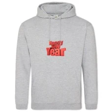 Худи с принтом С Новым Годом 3Д - 2XL серый