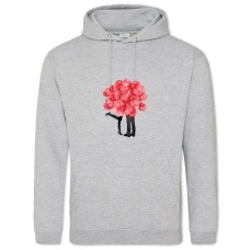 Hoodie with Print Valentine's Day Boy And Girl For Balls - 2XL grey