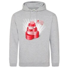 Hoodie with Print Valentine's Day Gifts Hearts - 2XL grey