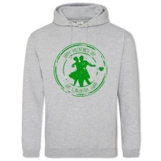 Hoodie with Print Valentine's Day Love Stamp - 2XL grey