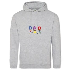 Худи с принтом День Отца Dad - 2XL серый
