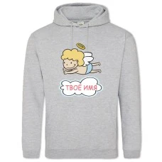 Hoodie with Print Angel Day Cloud Angel - 2XL grey