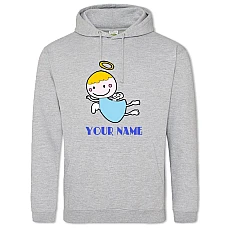 Hoodie with Print Angel Day Your Name Angel - 2XL grey