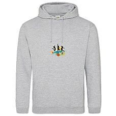 Hoodie with Print Young People Dancing - 2XL grey