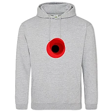 Hoodie with Print Victory Day Poppy - 2XL grey