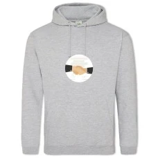 Hoodie with Print Day Lawyer Handshake - 2XL grey
