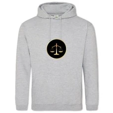 Hoodie with Print Day Lawyer Scales Of Themis Gold - 2XL grey