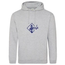 Hoodie with Print Day Lawyer Themis And Blue Scales - 2XL grey