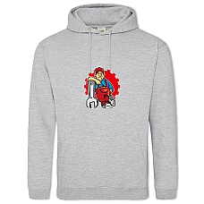 Hoodie with Print Day Mechanic Mechanic In Red With A Key - 2XL grey