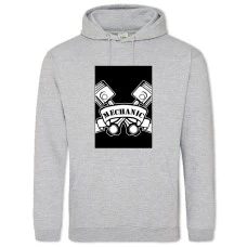 Hoodie with Print Day Two Pistons Mechanics - 2XL grey