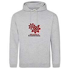 Hoodie with Print Day Mechanic Gear - 2XL grey