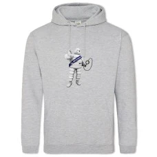 Hoodie with Print Day Motorist Michelin Man - 2XL grey