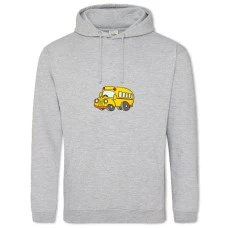 Hoodie with Print Day Motorist Bus - 2XL grey