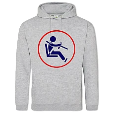 Hoodie with Print Day Motorist Sign - 2XL grey