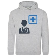 Hoodie with Print Day Medica Blue - 2XL grey
