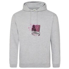 Hoodie with Print Computer Programmers Day Pink - 2XL grey