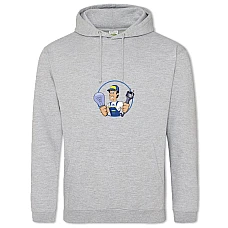 Hoodie with Print Day Energy Electrical Wiring And Bulb - 2XL grey