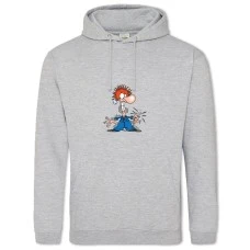 Hoodie with Print Day Energy Electrician Electric Shock - 2XL grey