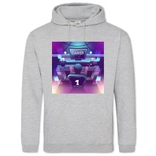 Hoodie with Print Esports Player №1 - 2XL grey