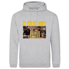 Hoodie with Print A Way Out Of The Game Episode 3 - 2XL grey