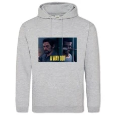 Hoodie with Print A Way Out Of The Game Episode 5 - 2XL grey