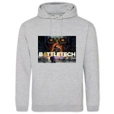 Худи с принтом Батл Тех Заставка - 2XL серый