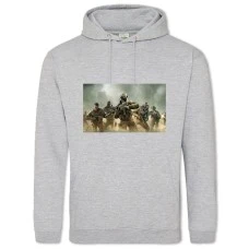 Худі з принтом 5 Бойцов - 2XL сірий