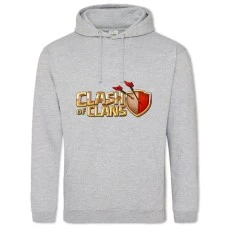 Hoodie with Print Slash Of Slans Logo - 2XL grey