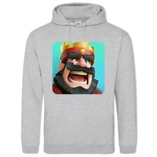Hoodie with Print Slash Royale Blue King 2 - 2XL grey