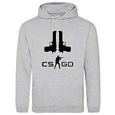 Hoodie with Print Cs Go Two Pistols - 2XL grey