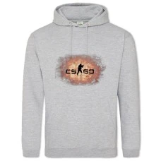 Hoodie with Print Cs Go Logo - 2XL grey