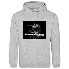Hoodie with Print Counter Strike Source - 2XL grey