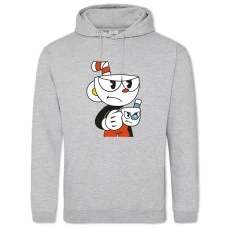 Hoodie with Print Cuphead Protagonist - 2XL grey