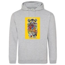 Hoodie with Print Cuphead All The Heroes Of The Game - 2XL grey