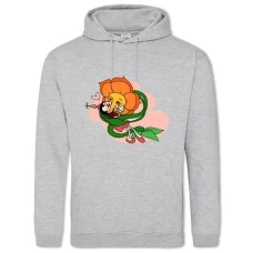 Hoodie with Print Cuphead Flower Girl - 2XL grey