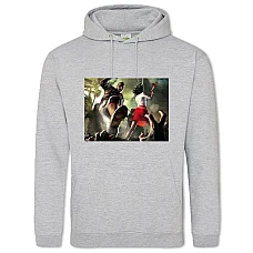 Hoodie with Print Dead Island Battle With The Zombies With Ax - 2XL grey
