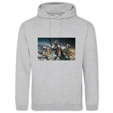 Hoodie with Print Destiny Three Warriors - 2XL grey