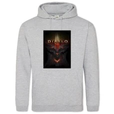 Hoodie with Print Diablo 3 - 2XL grey